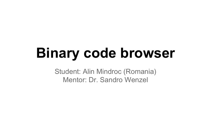 binary code browser