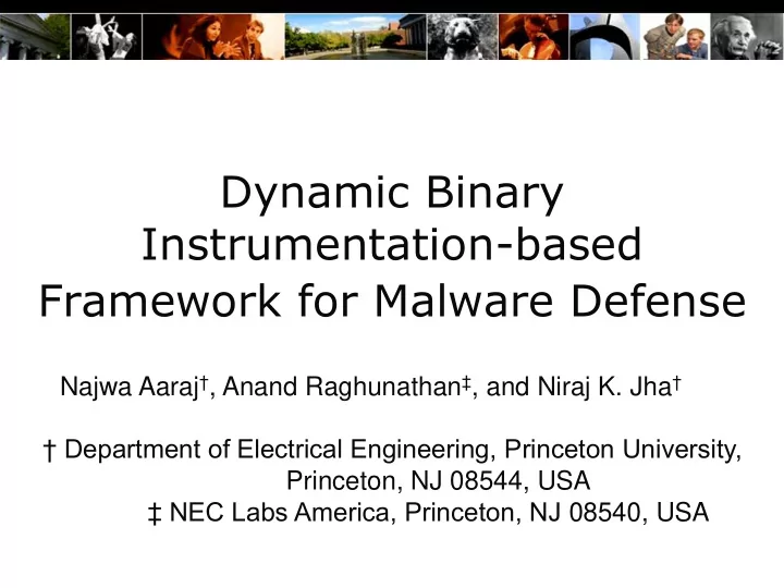 dynamic binary instrumentation based framework for