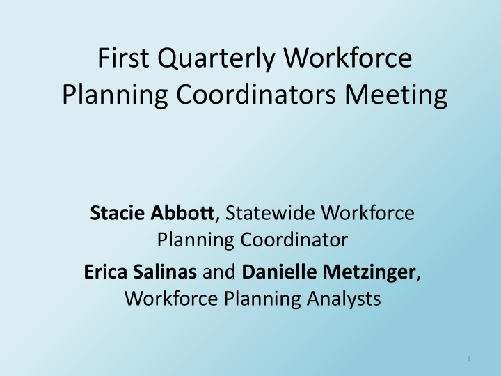 planning coordinators meeting