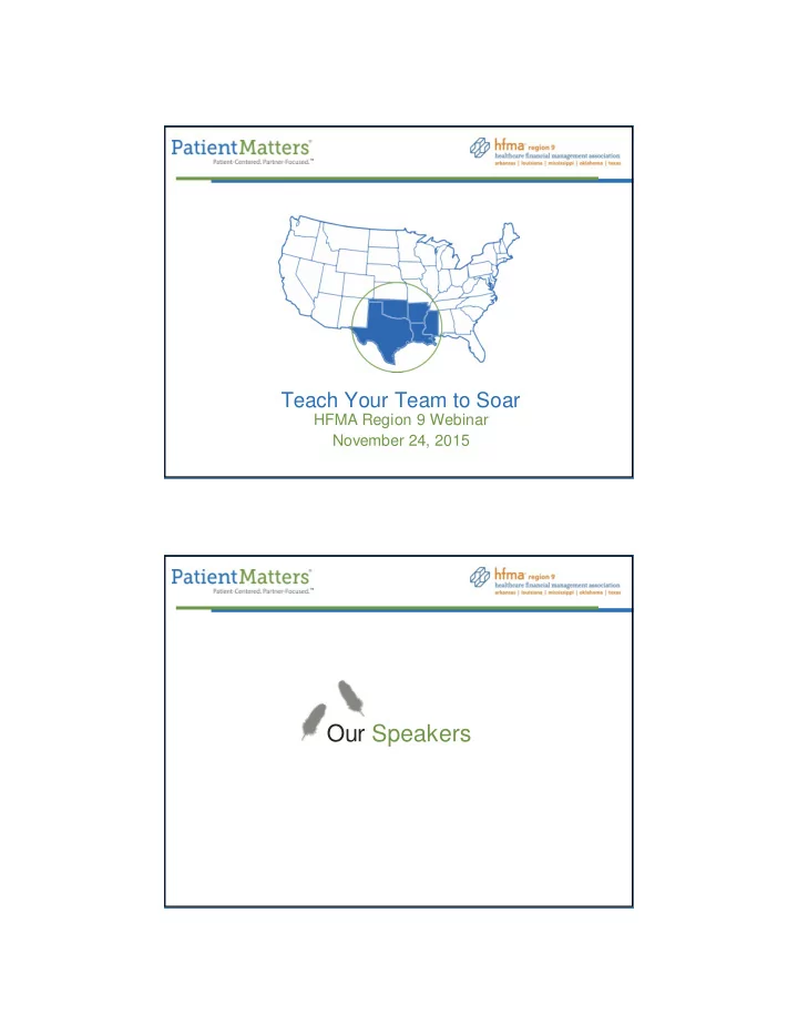 our speakers
