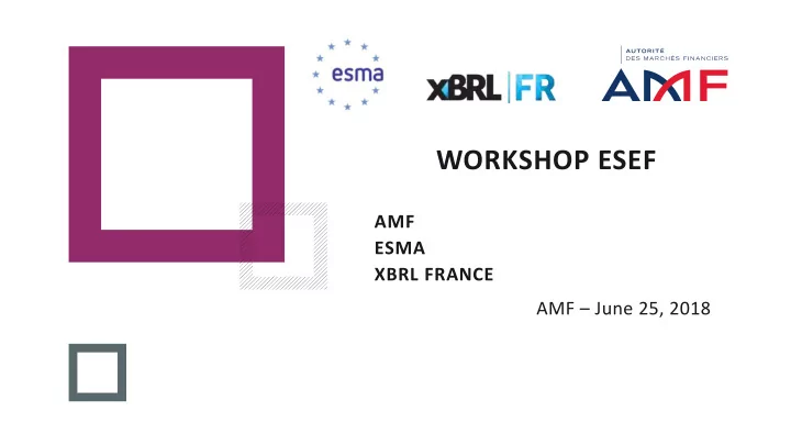workshop esef