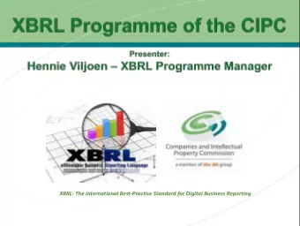 XBRL: The International Best-Practise Standard for Digital Business Reporting  About the