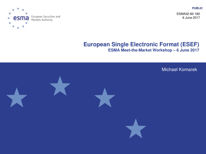 european single electronic format esef
