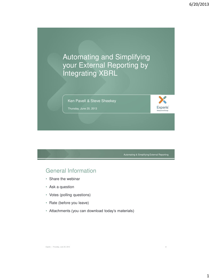 automating and simplifying your external reporting by