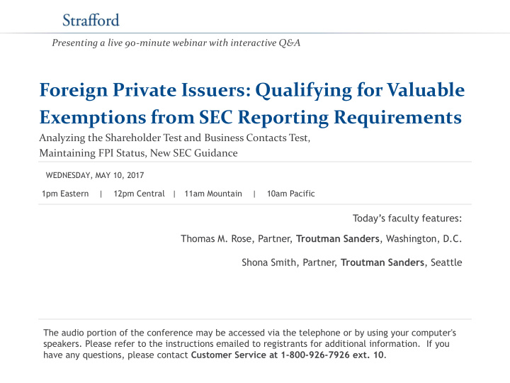 foreign private issuers qualifying for valuable