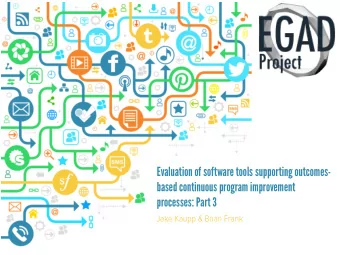 Evaluation of software tools supporting outcomes-  based continuous program improvement  processes: