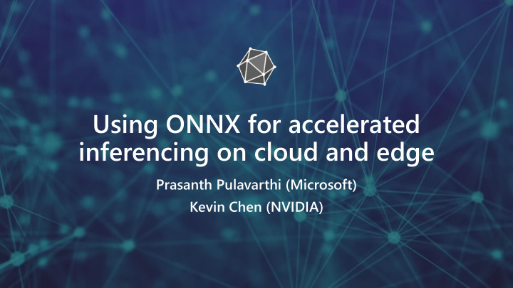 using onnx for accelerated