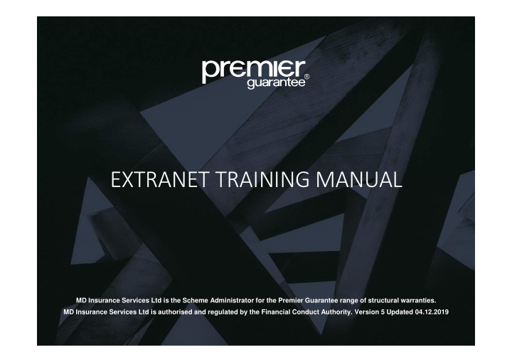 extranet training manual