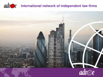 International network of independent law firms  History    1989 - Founded by Ashfords -