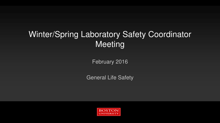 winter spring laboratory safety coordinator meeting