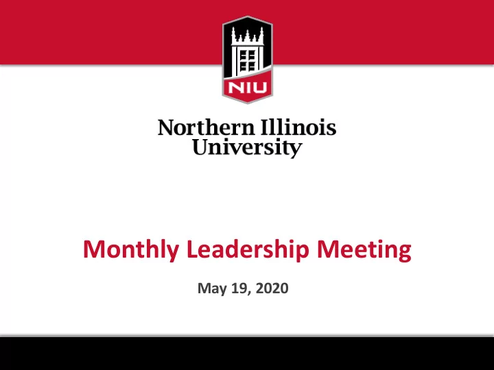 monthly leadership meeting
