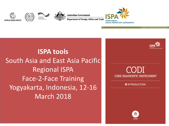 ispa tools south asia and east asia pacific regional ispa