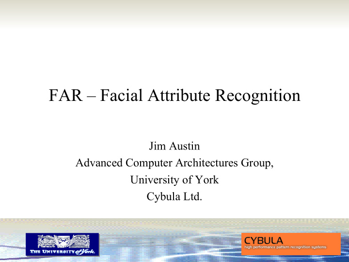 far facial attribute recognition
