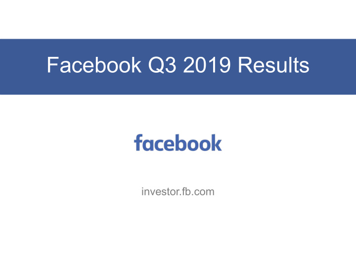 facebook q3 2019 results