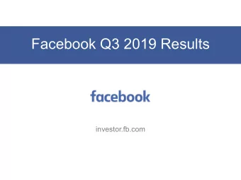Facebook Q3 2019 Results  investor.fb.com  Daily Active Users (DAUs)  In Millions  Rest of World