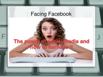 Facing Facebook  The power of social media and  how to harness it  Face book, Instant Messaging,