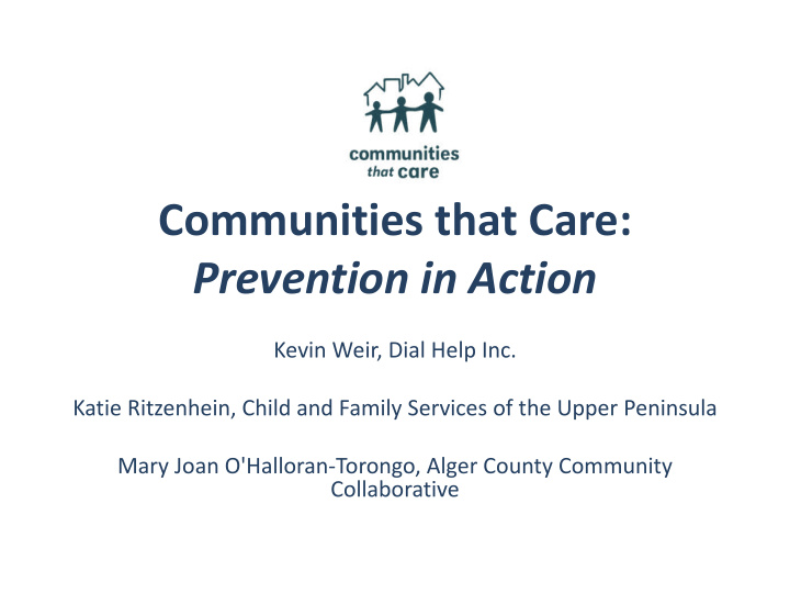 communities that care prevention in action