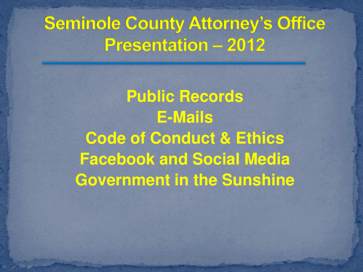 public records e mails code of conduct ethics facebook