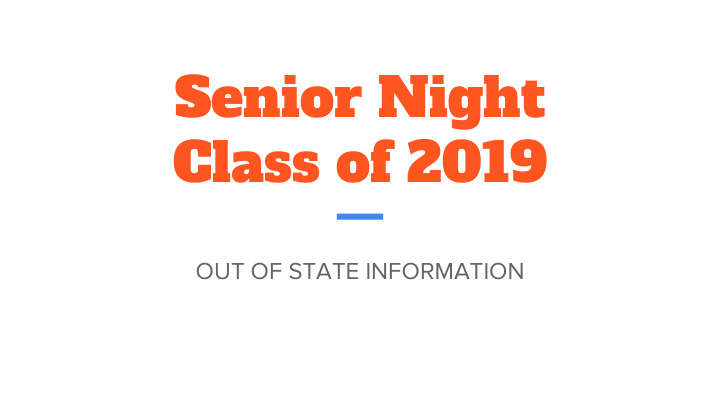 senior night class of 2019