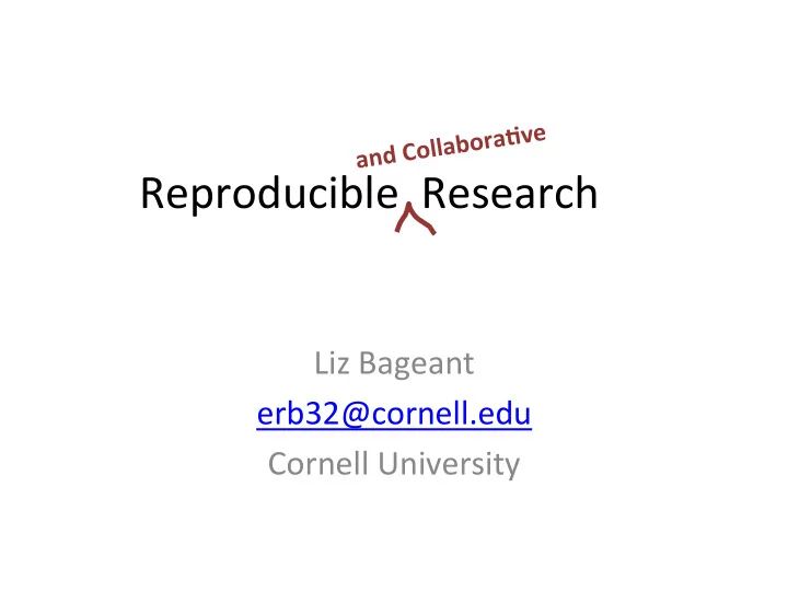 reproducible research