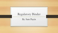 regulatory binder