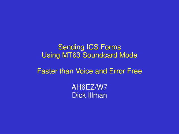 sending ics forms