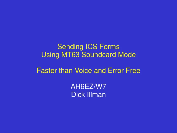 sending ics forms