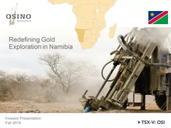 Investor Presentation  Fall 2018  1  Disclaimer  Certain statements contained in this presentation,