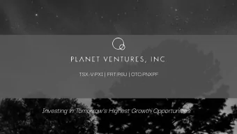 Investing in Tomorrows Highest Growth Opportunities  Forward Looking Statements  Except for the