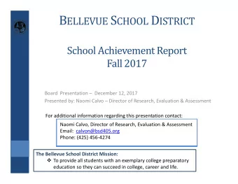 Table of Contents  1. Executive Summary  2. Background: School Demographics  3. Academic Success