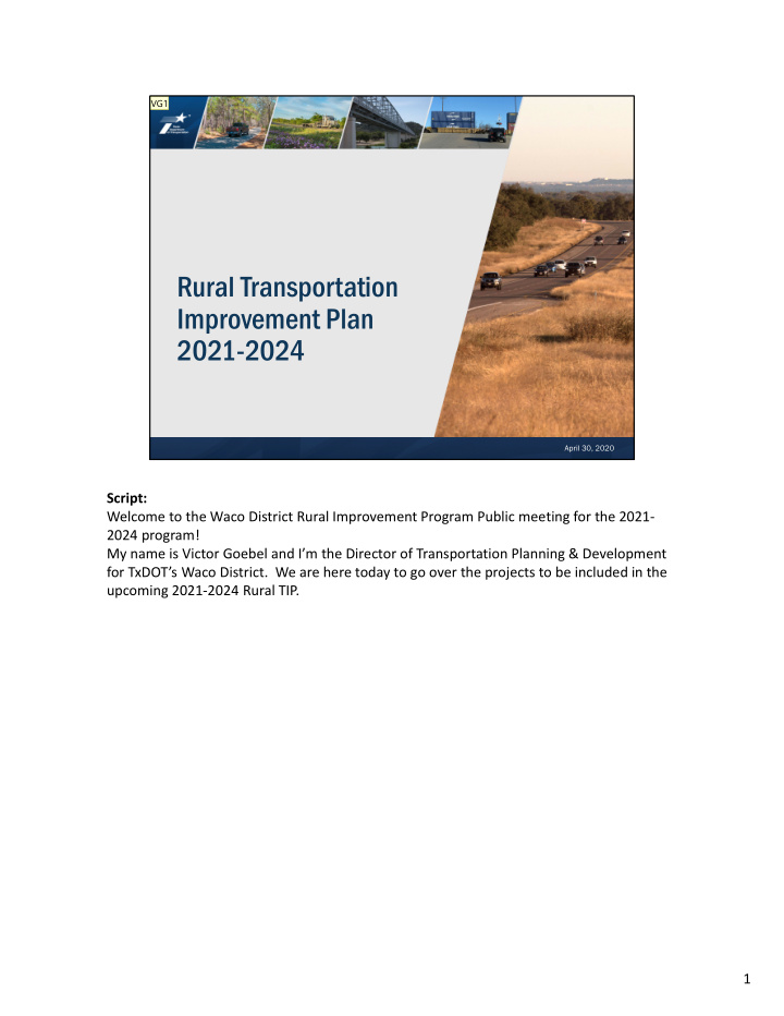 rural transportation improvement plan 2021 2024