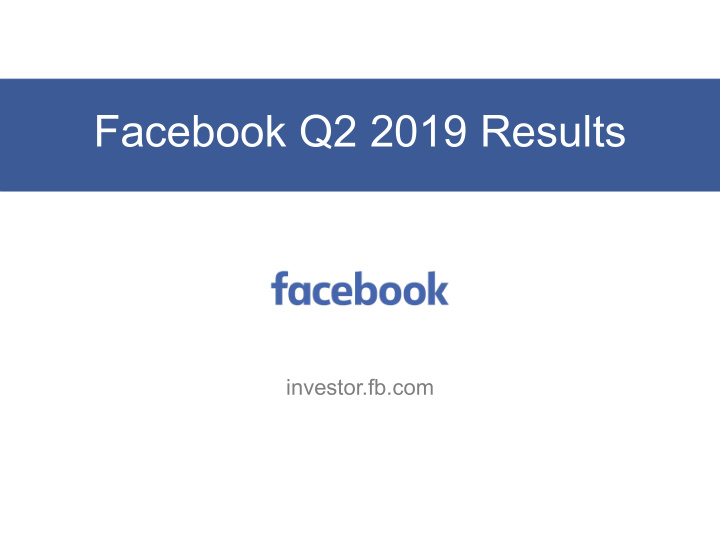 facebook q2 2019 results