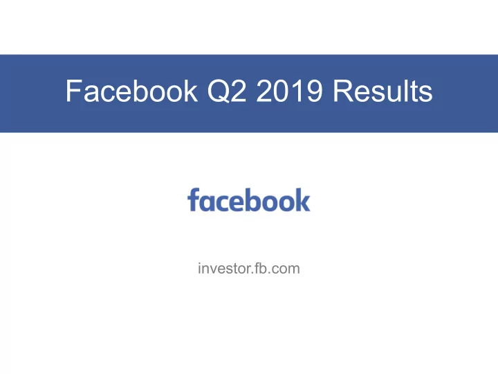 facebook q2 2019 results