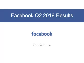 Facebook Q2 2019 Results  investor.fb.com  Daily Active Users (DAUs)  In Millions  Rest of World