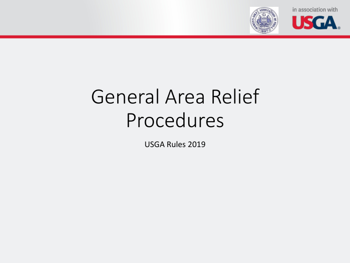 general area relief procedures
