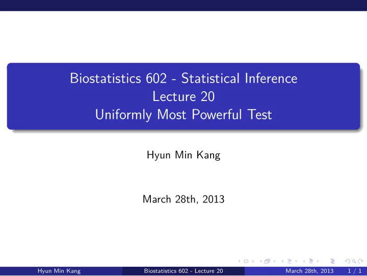 lecture 20