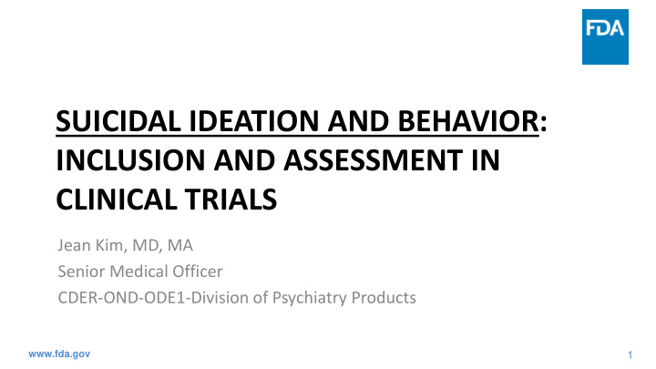 suicidal ideation and behavior inclusion and assessment