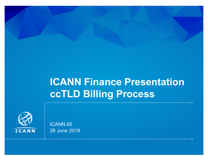 icann finance presentation cctld billing process