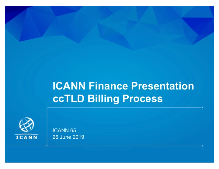 icann finance presentation cctld billing process