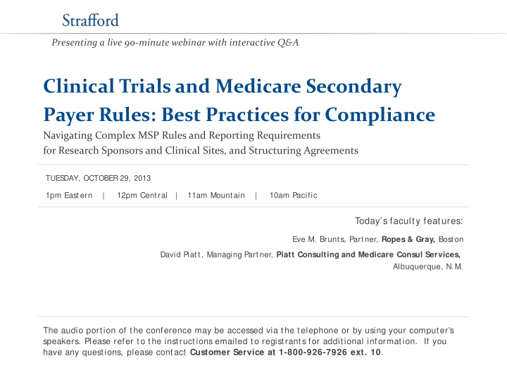 clinical trials and medicare secondary payer rules best
