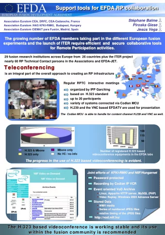 Support tools for EFDA RP collaboration  Support tools for EFDA RP collaboration  Support tools for