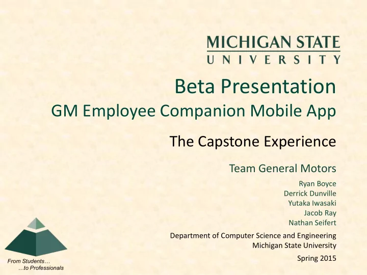 beta presentation