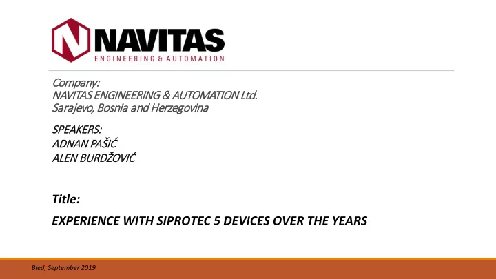 title experience with siprotec 5 devices over the years