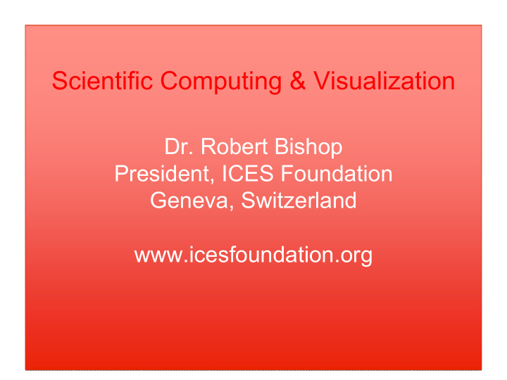 scientific computing visualization scientific computing