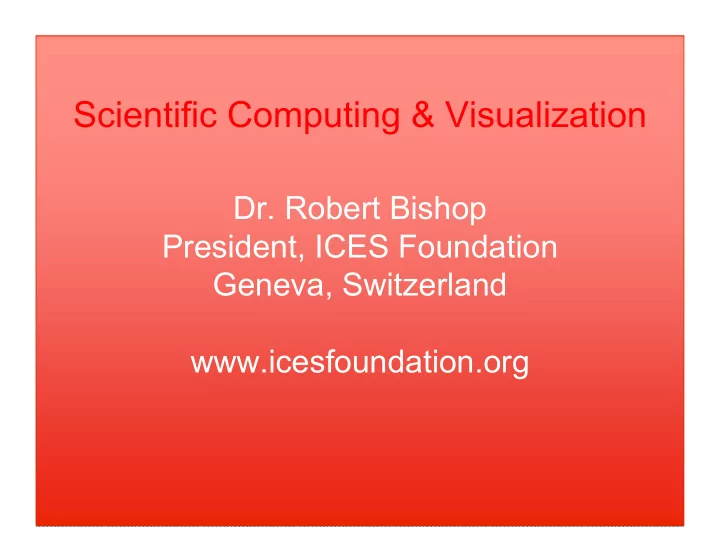 scientific computing visualization scientific computing