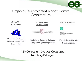 T  T  I I  I I  I  I  I  I  T  T  University of Lbeck  Institute of Computer Science  Fraunhofer