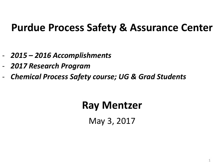 purdue process safety assurance center
