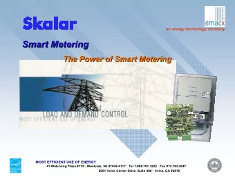 Smart Metering  Smart Metering  The Power of Smart Metering  The Power of Smart Metering  MOST