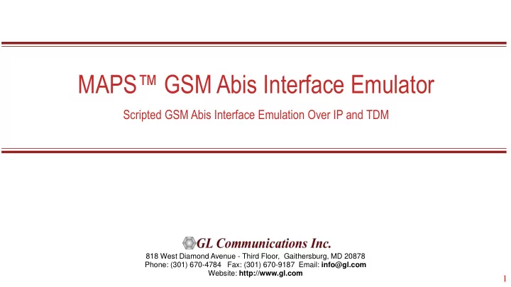 maps gsm abis interface emulator