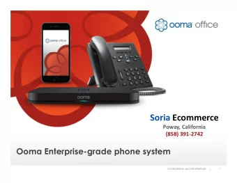 Soria Ecommerce  Poway, California  (858) 391-2742  Ooma Enterprise-grade phone system